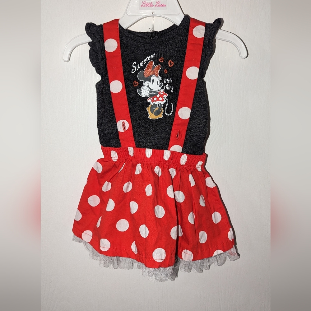 Disney baby "sweetest little thing" Minnie Mouse outfit - 6-9 months